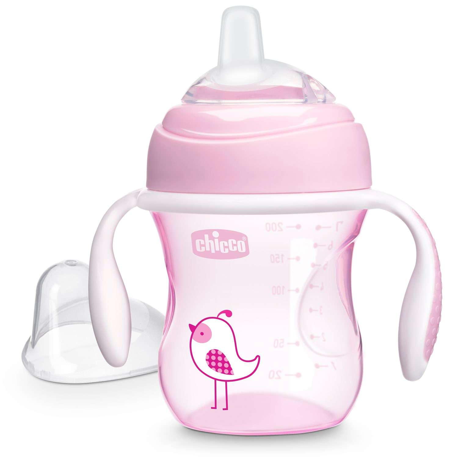 Поильник Chicco Transition Cup для детей от 4 месяцев розовый - фото 8