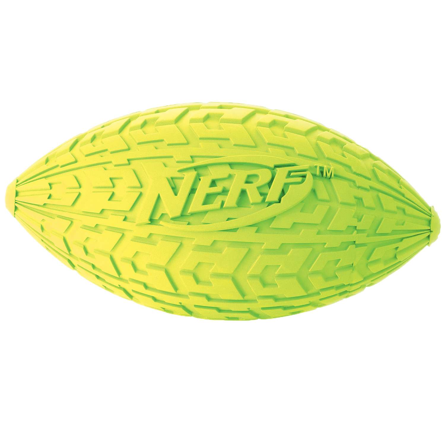 Игрушка для собак Nerf Dog Мяч для регби пищащий маленький Желтый - фото 1