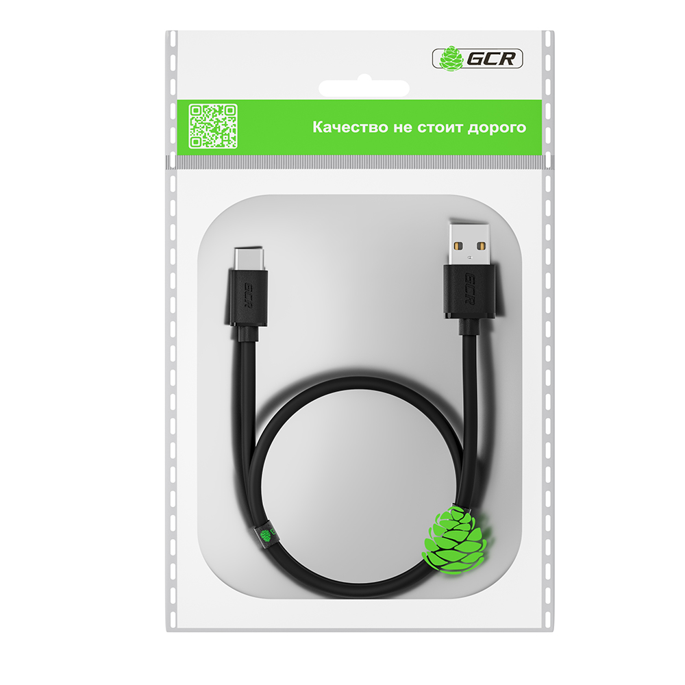 Кабель USB GCR 0.5m TypeC быстрая зарядка GCR-53602 - фото 3