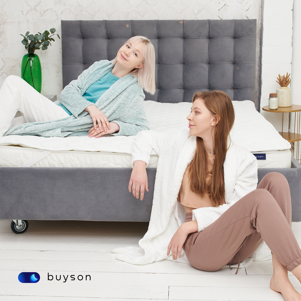 Наматрасник, тонкий матрас buyson BuyFirst 200x80, белый - фото 9