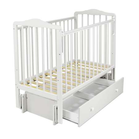 Детская кроватка Sweet Baby прямоугольная, универсальный маятник (белый)