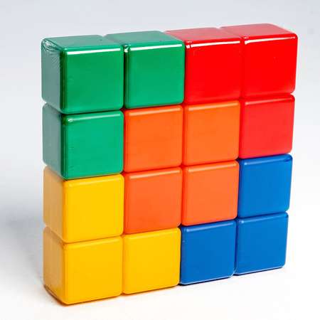 Набор Соломон цветных кубиков.16 штук 6 × 6 см