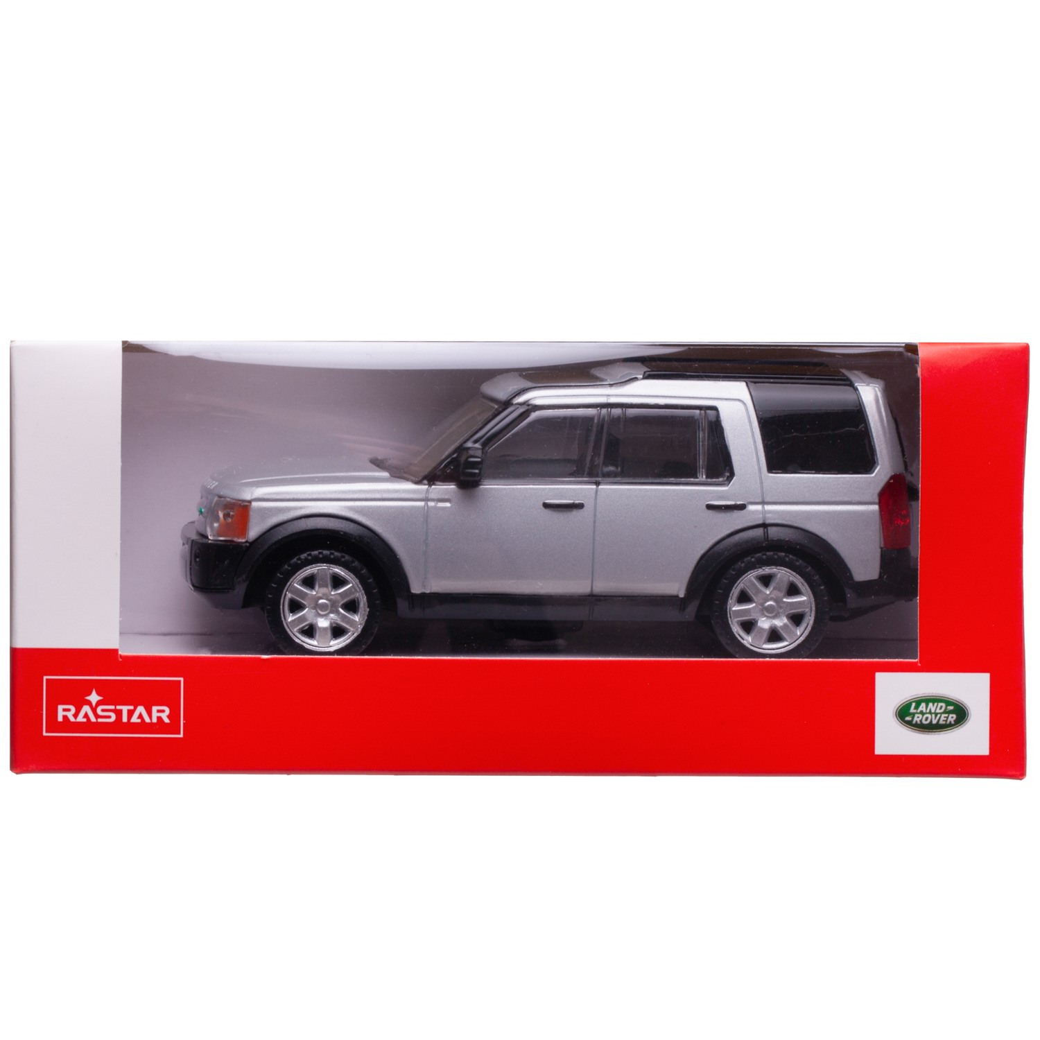 Автомобиль Rastar Land Rover 1:43 без механизмов серебряный 36700S - фото 1