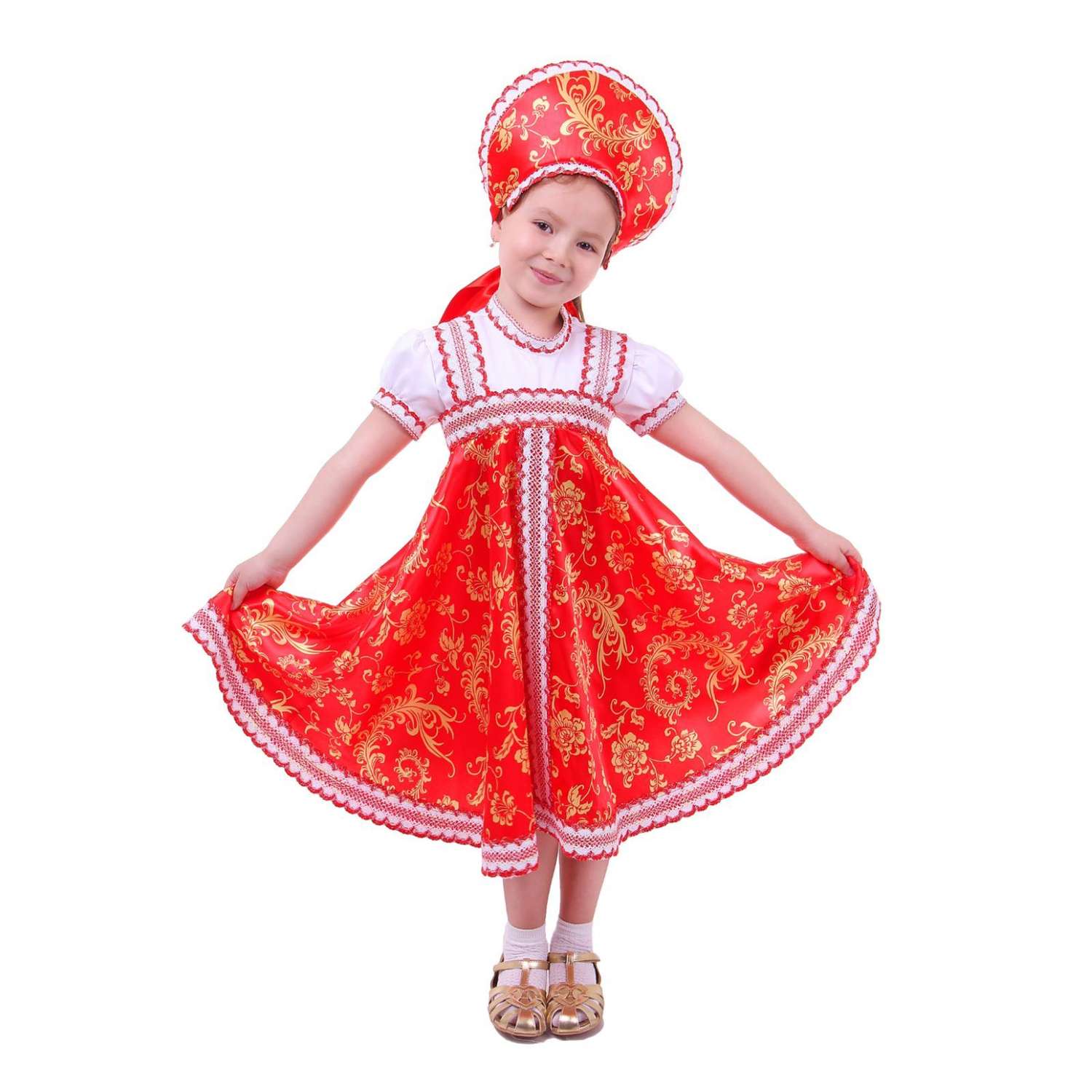Русский народный костюм Страна карнавалия для девочки с кокошником 2010917 - фото 1
