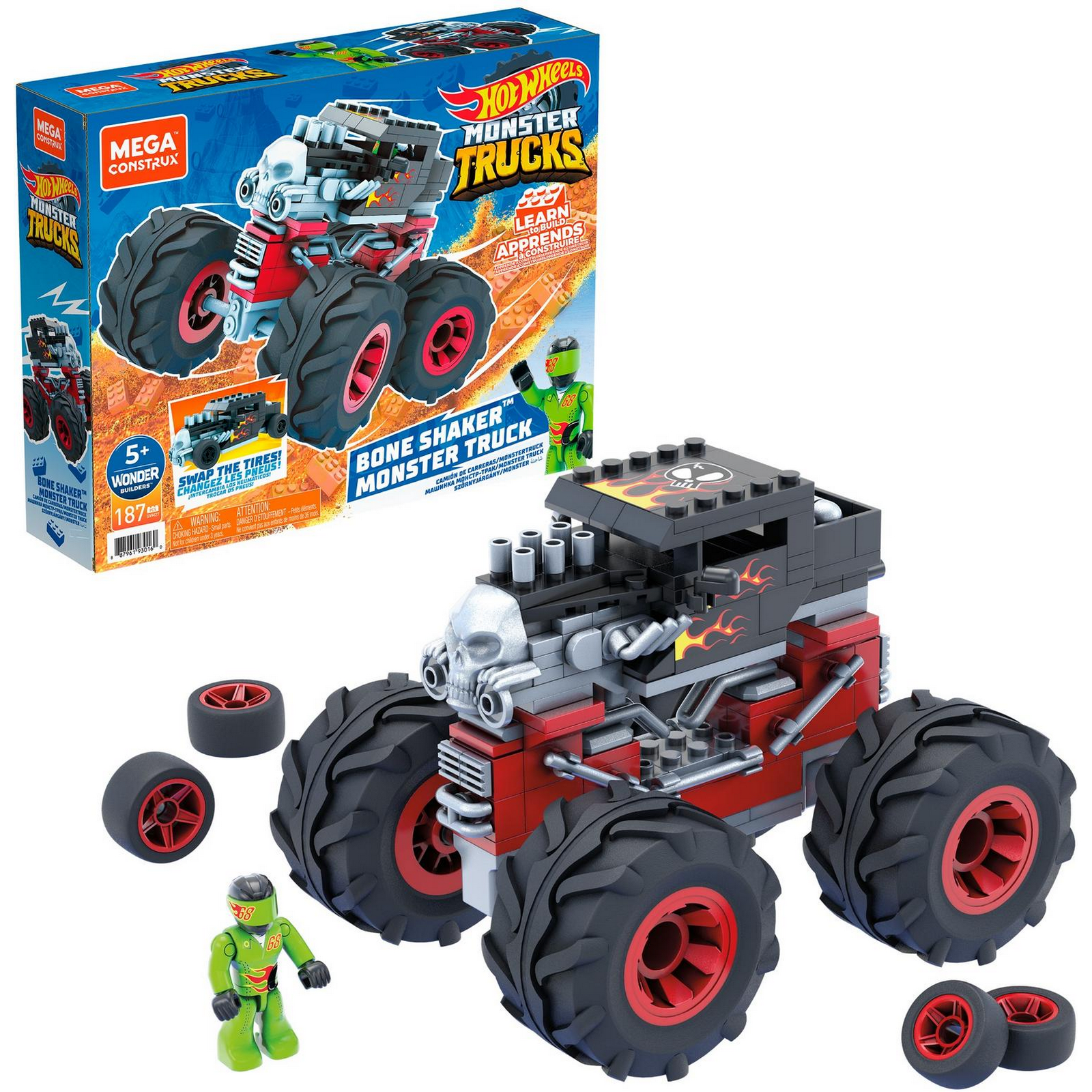 Конструктор Mega Construx Hot Wheels Монстр-трак Боун Шейкер GVM27 - фото 8