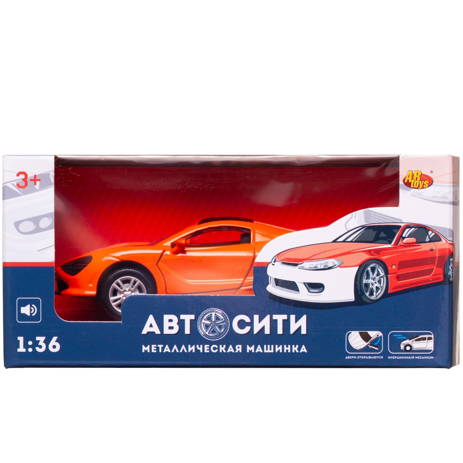 Автомобиль Abtoys АвтоСити 1:36 оранжевый C-00522/оранжевая - фото 2