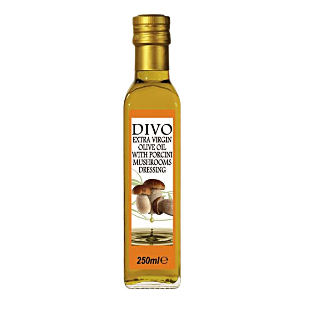 Масло оливковое DIVO Extra Virgin с ароматом белых грибов 0.25л - фото 1