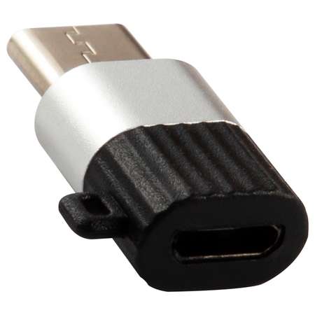 Адаптер-переходник RedLine Jumper MicroUSB – Type-C до 3А черно-серебристый