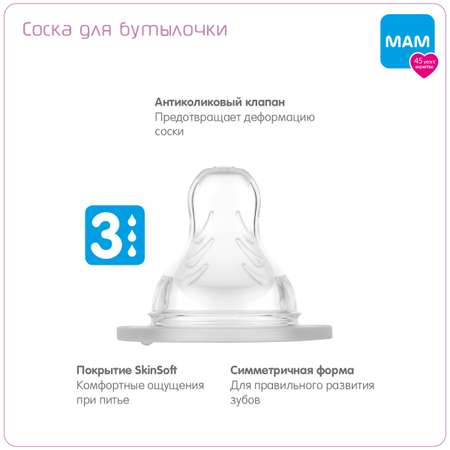 Антиколиковая бутылочка MAM Easy Start антиколиковая бутылочка для кормления 320 мл розовая 4+