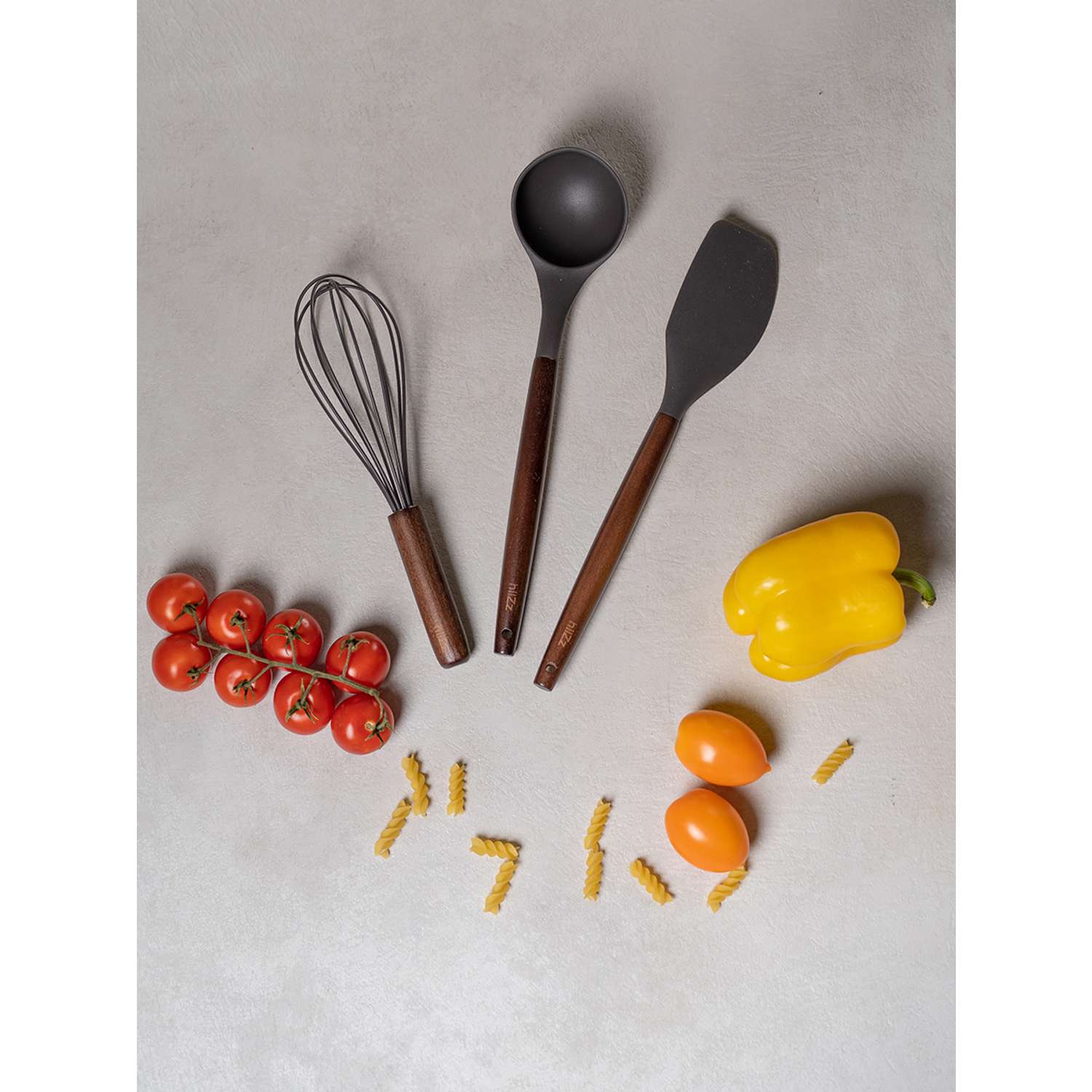 Набор кухонных принадлежностей HILZZ 12 предметов коричнево-серый - фото 6