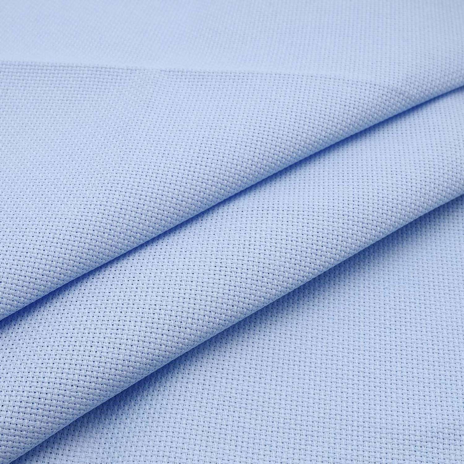 Канва Zweigart для вышивания шитья и рукоделия 16ct 50х55 см голубая - фото 2