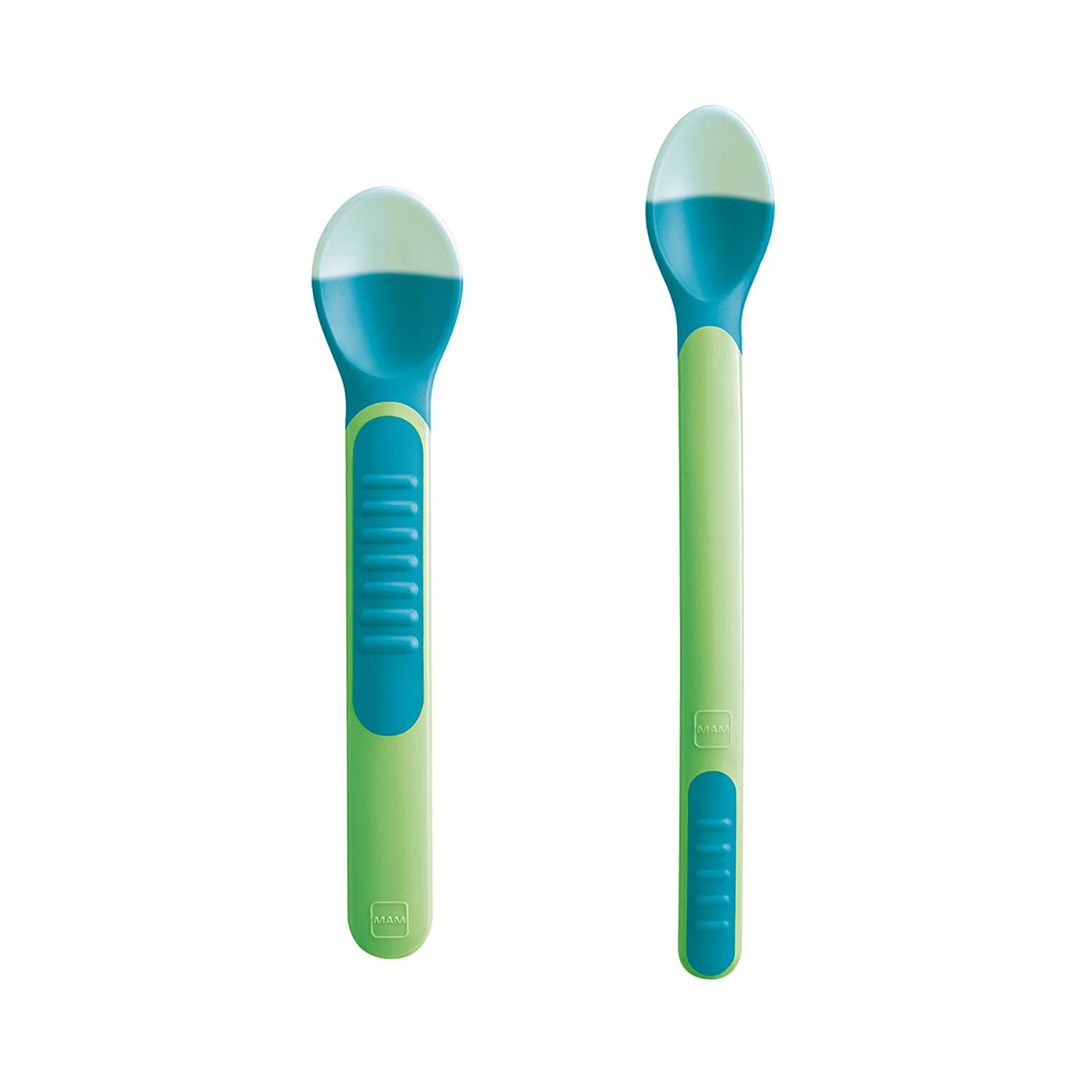 Набор термоложек MAM Feeding Spoons Cover с защитным футляром зелёные 2 шт 6+ - фото 1