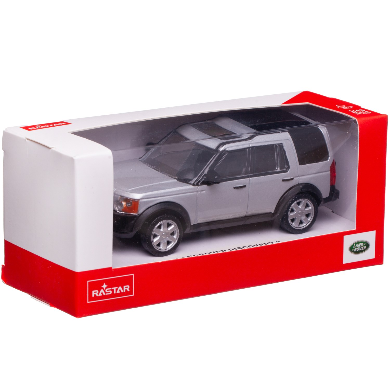 Автомобиль Rastar Land Rover 1:43 без механизмов серебряный 36700S - фото 2