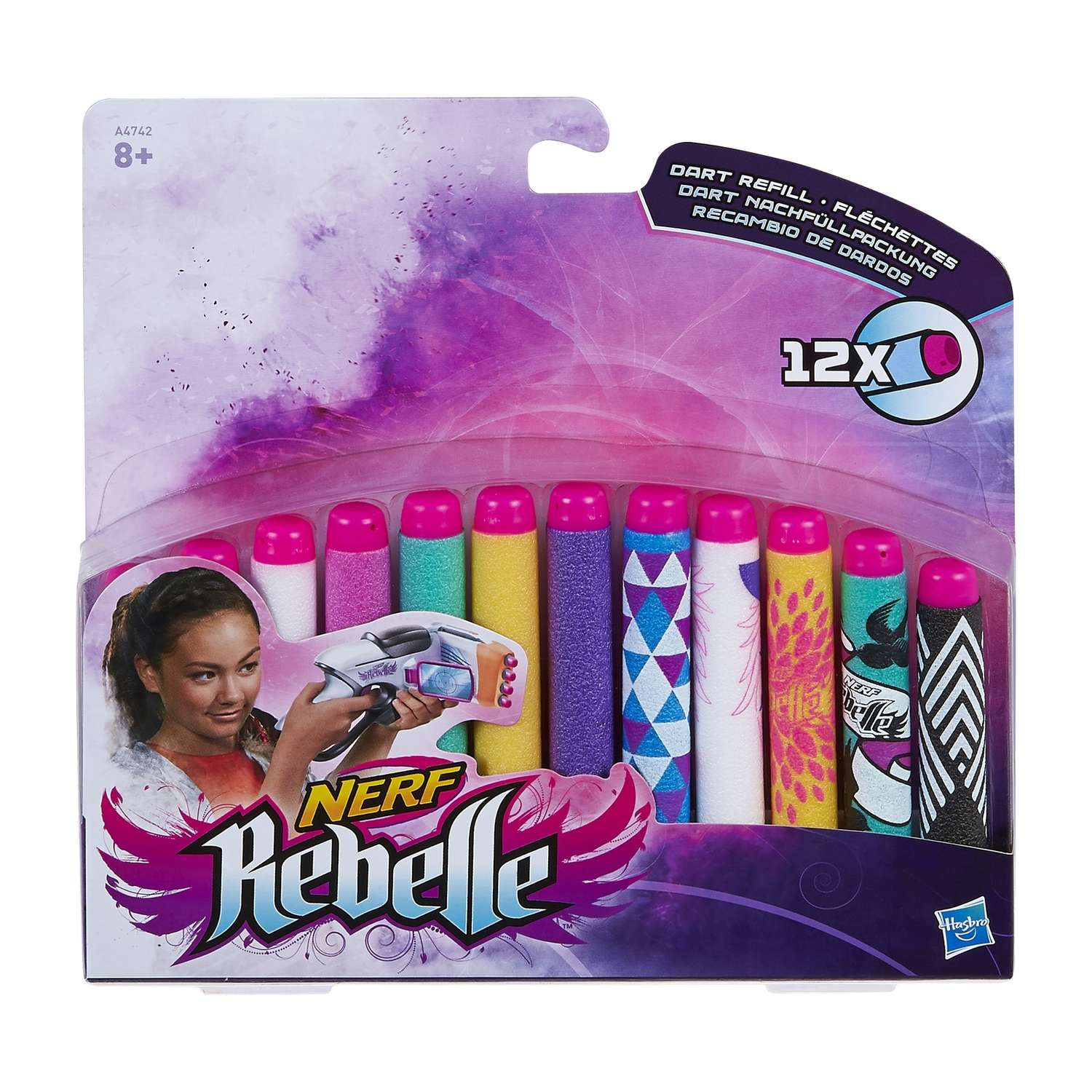 Стрелы для бластеров Nerf Rebelle Dart Refill Pack 12 штук (A4742) - фото 2