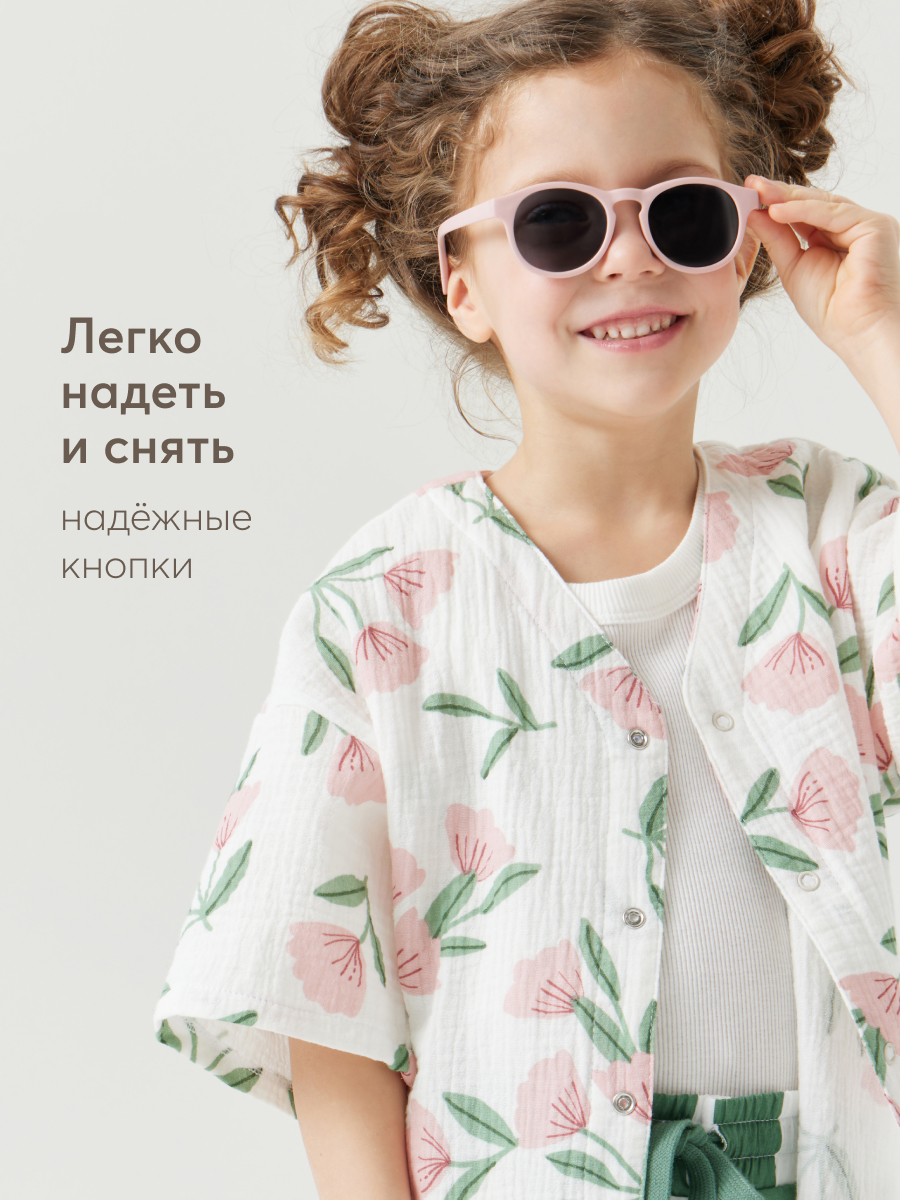 Рубашка HAPPY BABY 88130_pink-flower - фото 4