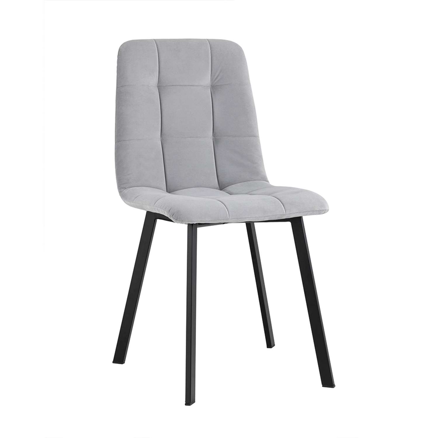 Комплект стульев Фабрикант 2 шт Oliver Square велюр светло-серый - фото 2