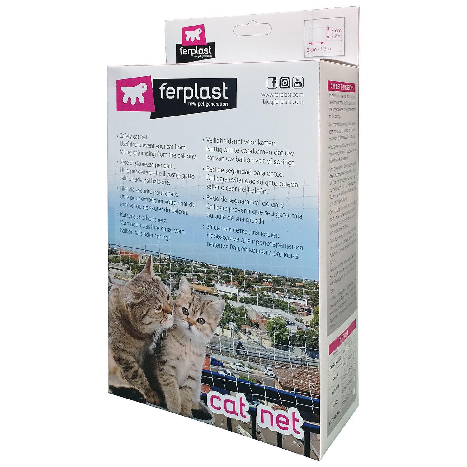 Сетка для кошек Ferplast Cat net M защитная на балкон 85182500 купить по  цене 705.5 ₽ с доставкой в Москве и России, отзывы, фото