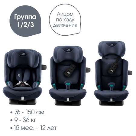 Детское автокресло Britax Roemer Advansafix Pro Style Night Blue с 15 месяцев до 12 лет рост 76 - 150 см