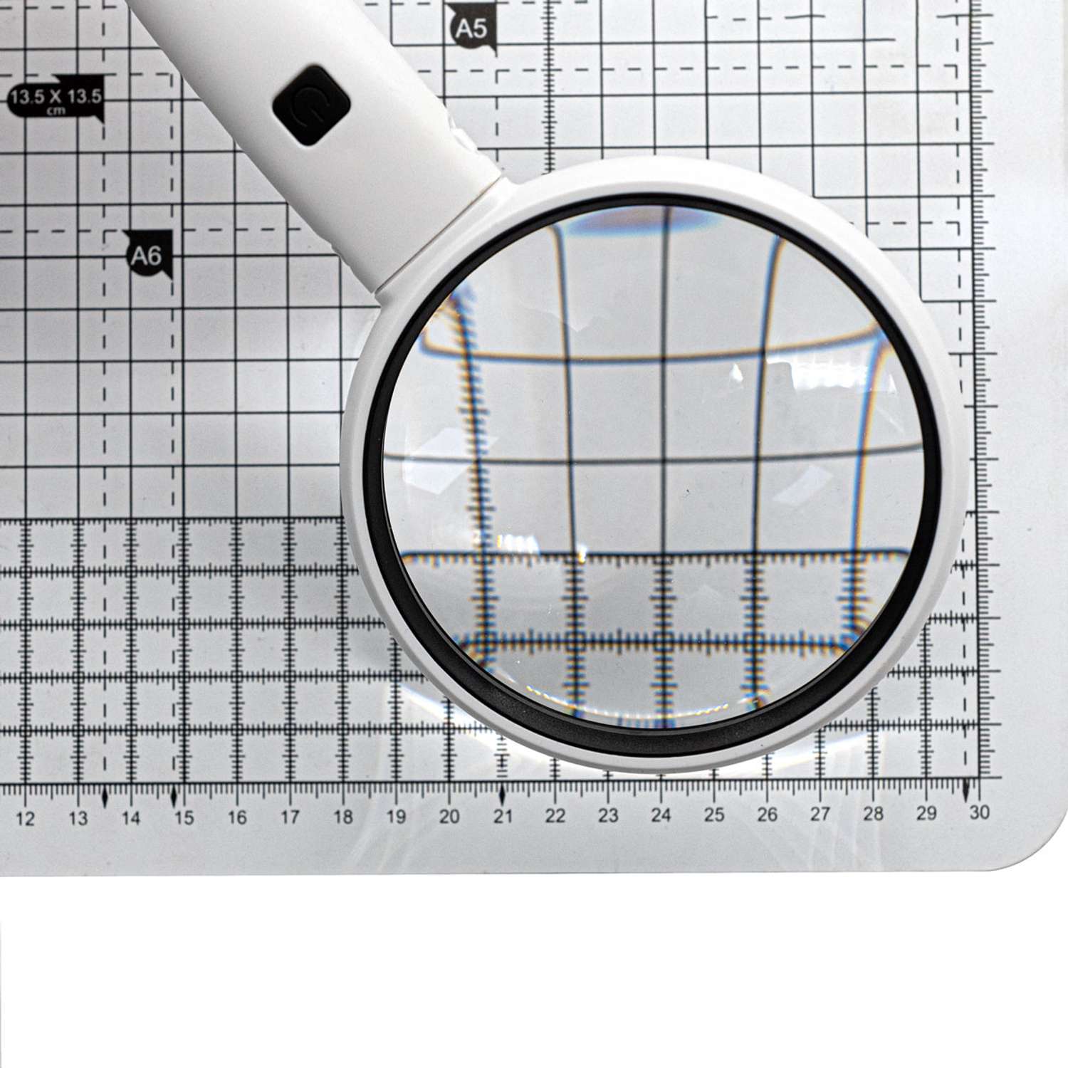 Лупа Айрис увеличительная ручная с подсветкой для рукоделия чтения вышивания увеличение х 3.5 90 мм - фото 2
