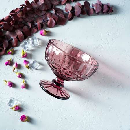 Креманка MAGISTRO стеклянная «Ла-Манш» 350 мл d=12 см цвет розовый