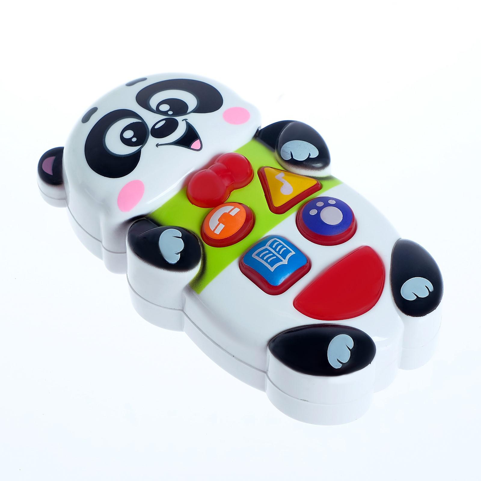 Музыкальная игрушка Zabiaka развивающая Забавные зверята Панда русская озвучка световые эффекты - фото 2