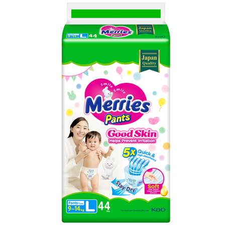 Трусики Merries Good Skin 44 шт. L