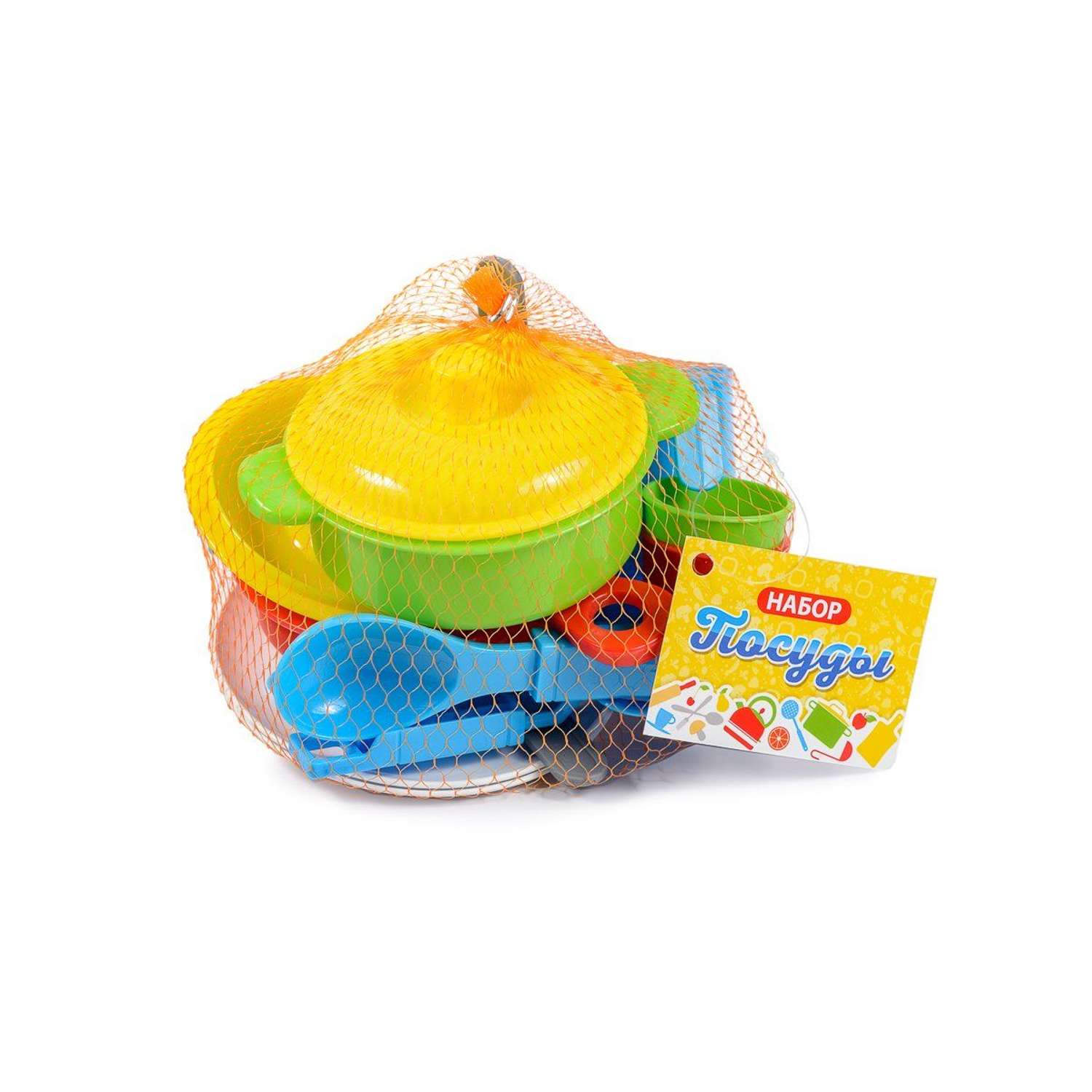 Игрушечная посуда детская Green Plast игровой набор для кухни 15 шт - фото 4