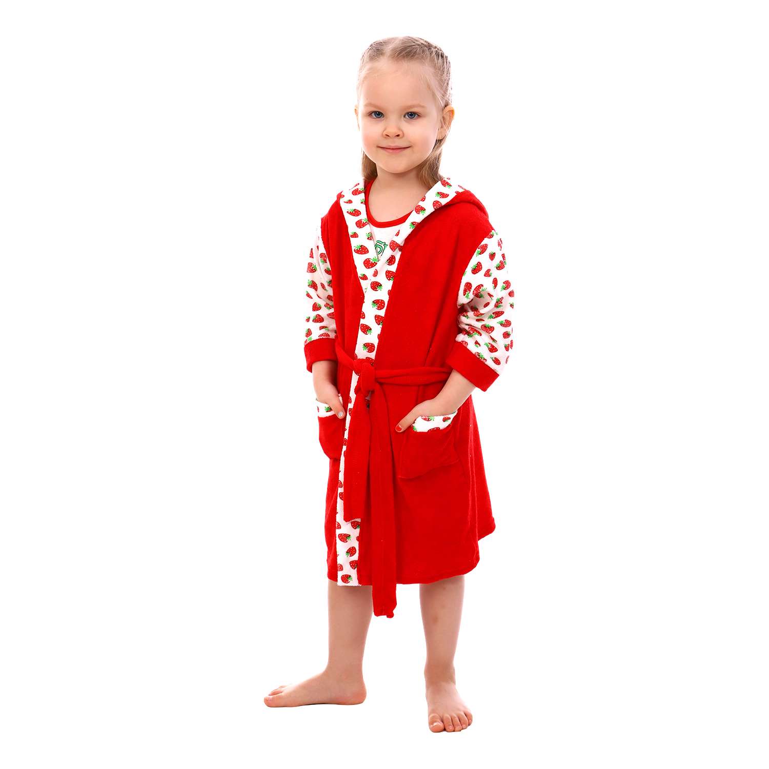 Халат Детская Одежда 8002М/красный - фото 2