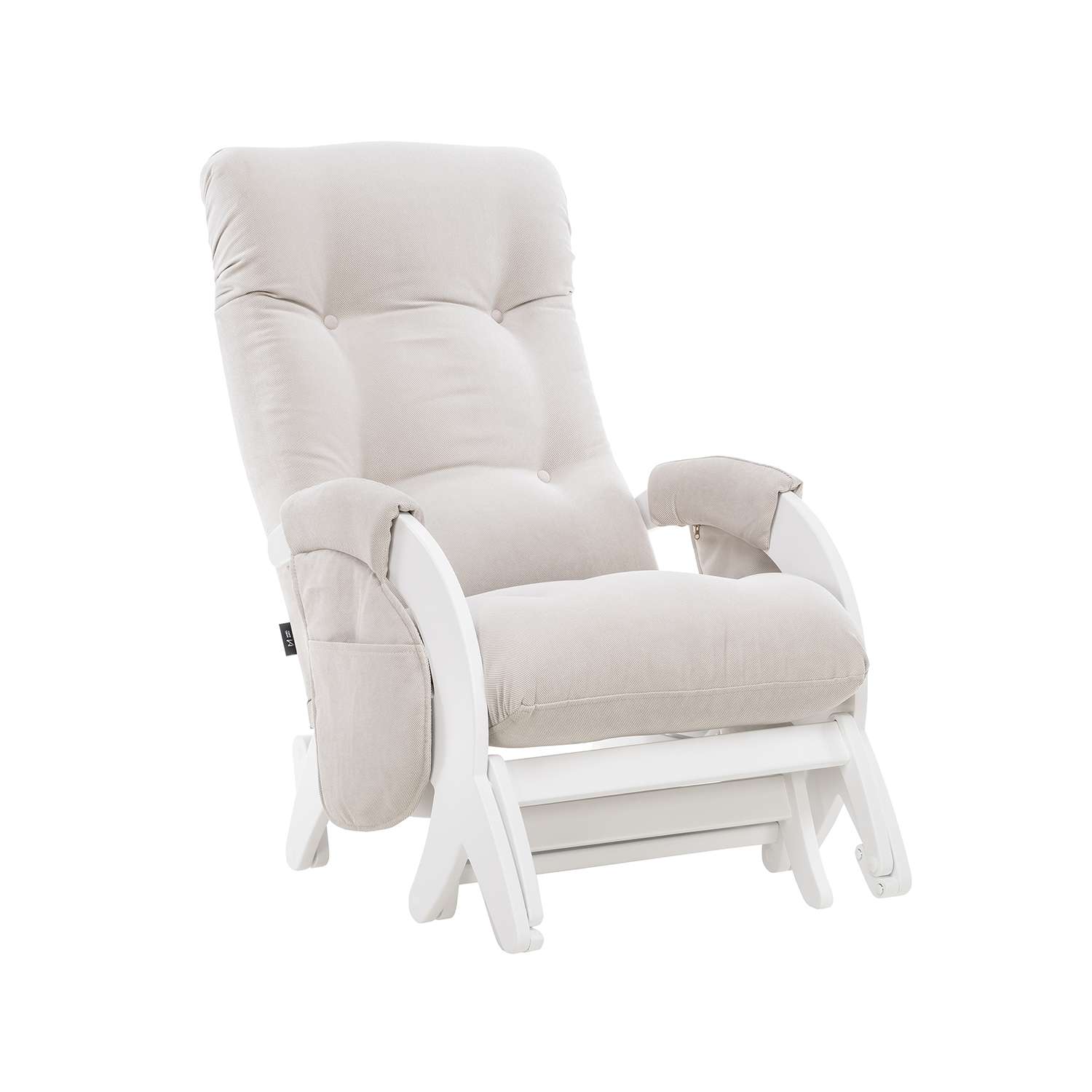 Кресло для кормления Milli Dream с карманами Молочный дуб ткань Verona Light Grey - фото 1