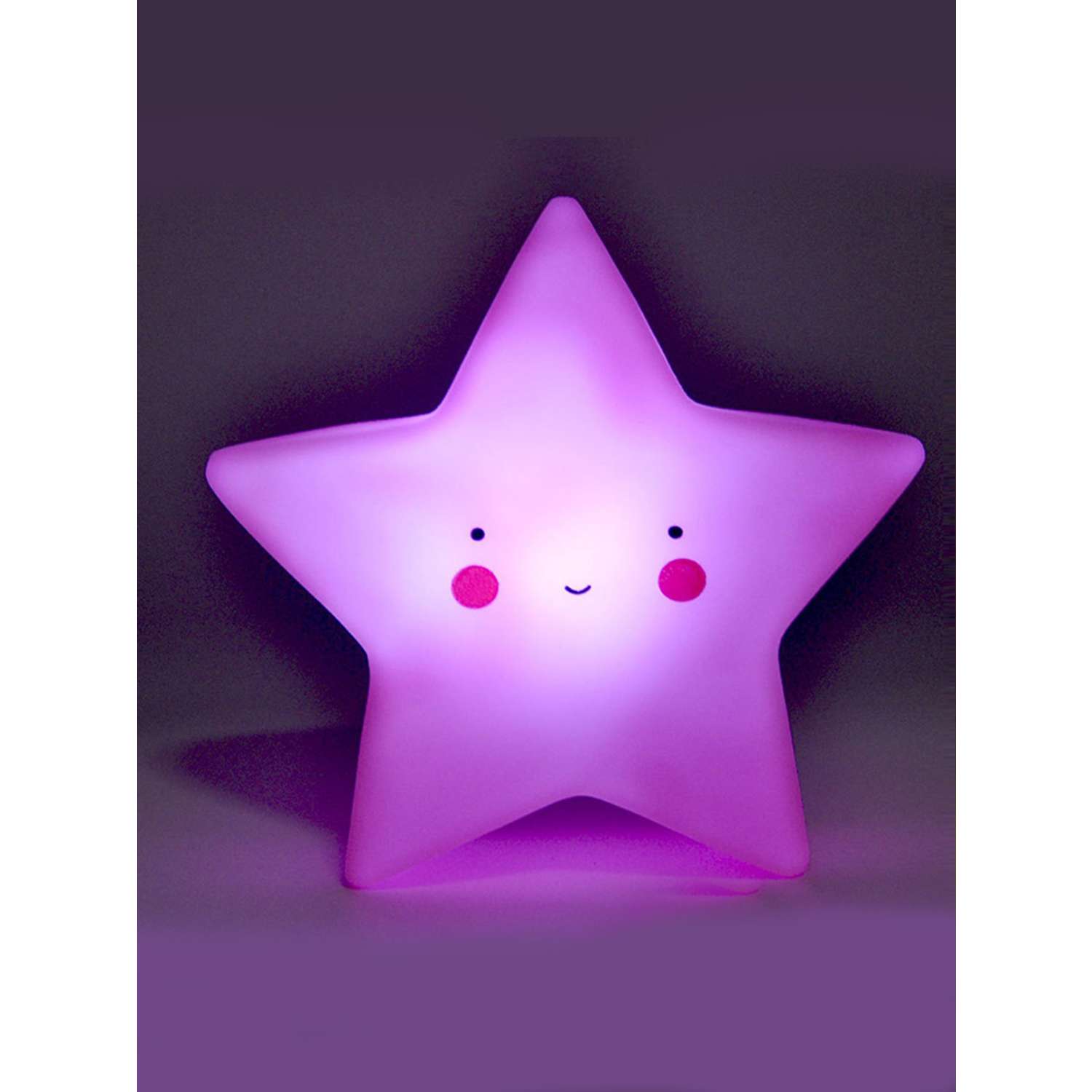 Лампа настольная светодиодная LATS ночник детский звезда розовая - фото 3