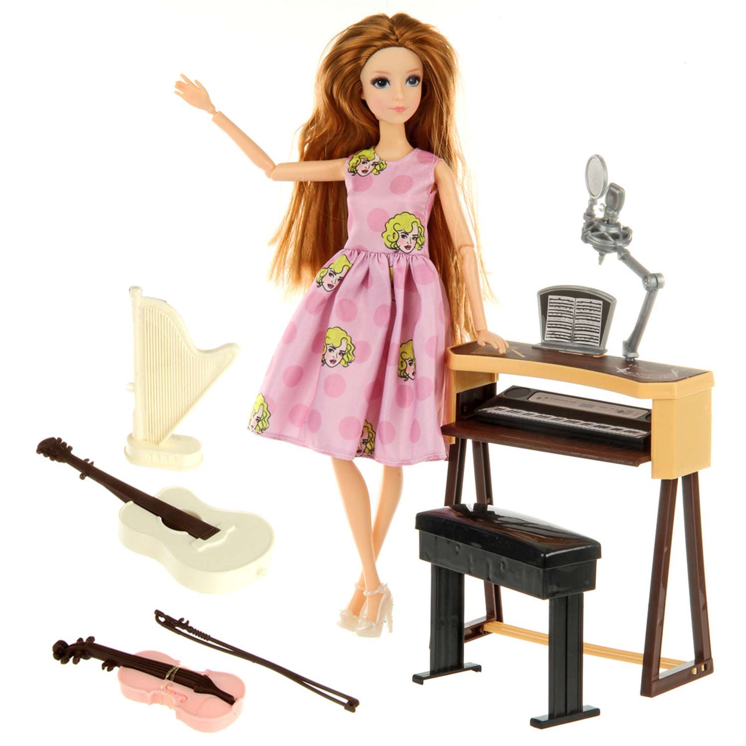 Кукла модель Барби шарнирная Veld Co с музыкальными инструментами 125583 - фото 13