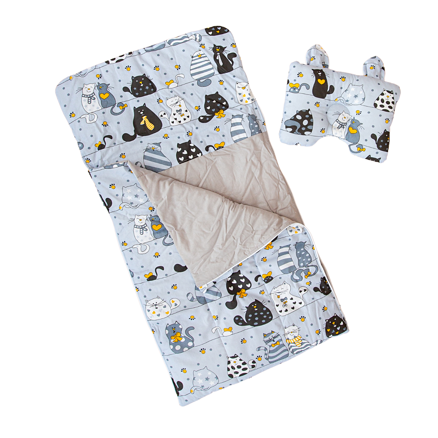 Спальный мешок одеяло подушка Owl and EarlyBird с 6 до 36 месяцев Котенок - фото 10