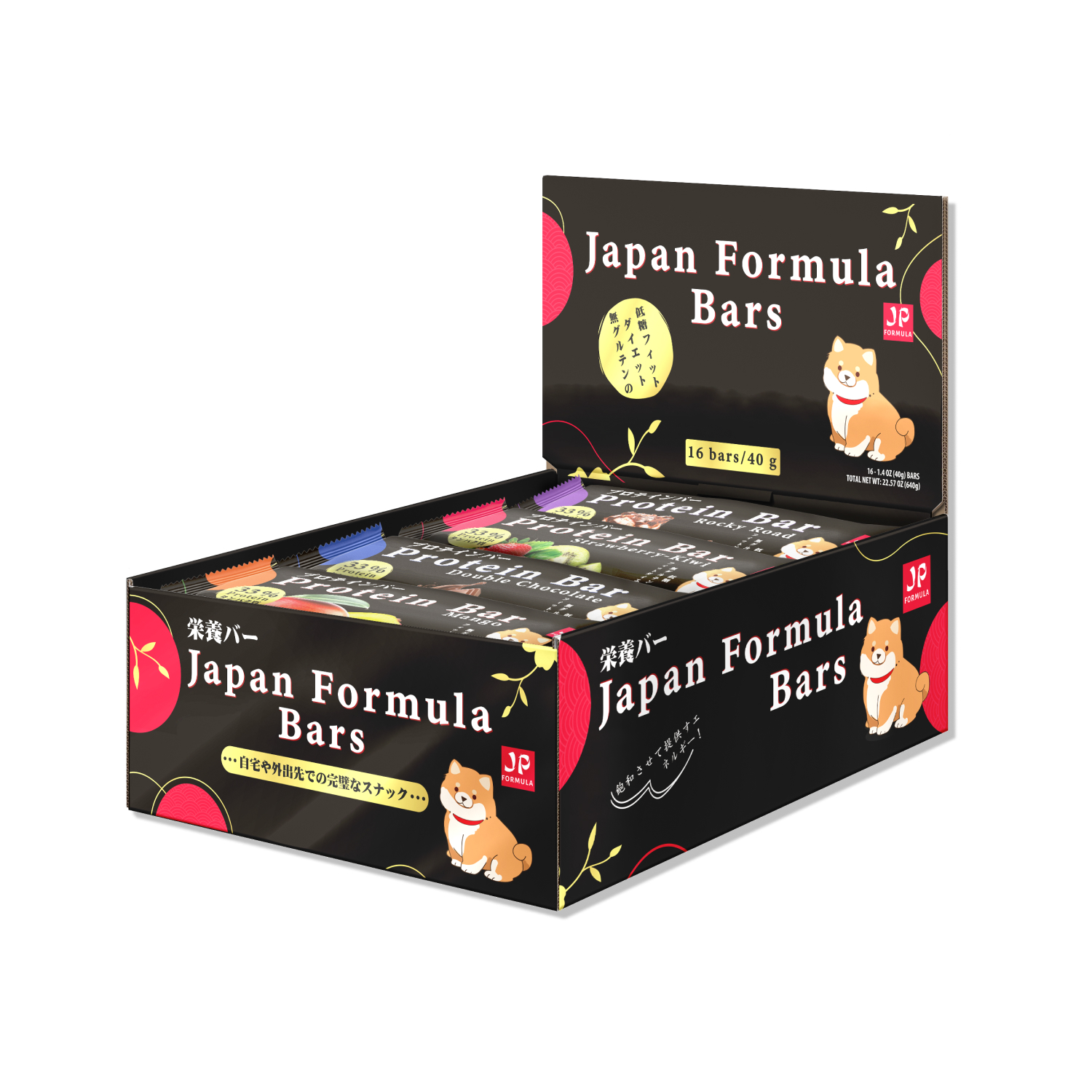 Протеиновые батончики ассорти Japan Formula Микс 4 вкуса 16 батончиков - фото 1