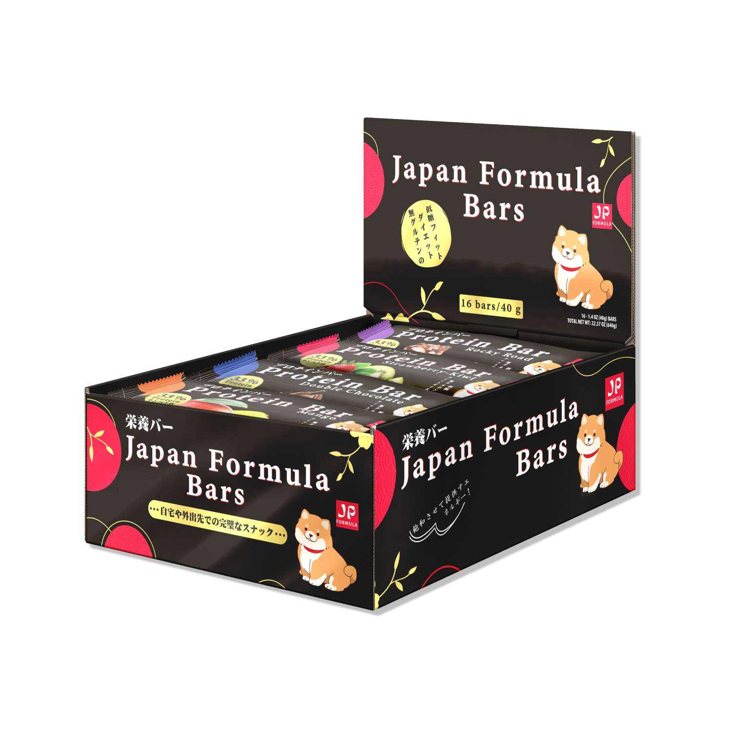 Протеиновые батончики ассорти Japan Formula Микс 4 вкуса 16 батончиков - фото 1