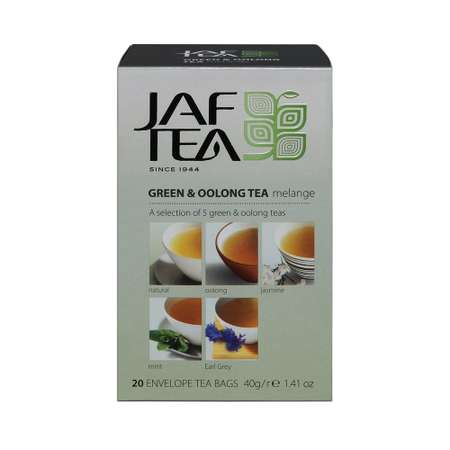 Чай зелёный JAF TEA Oolong melange 20 пак. в конвертиках Ассорти 5 видов