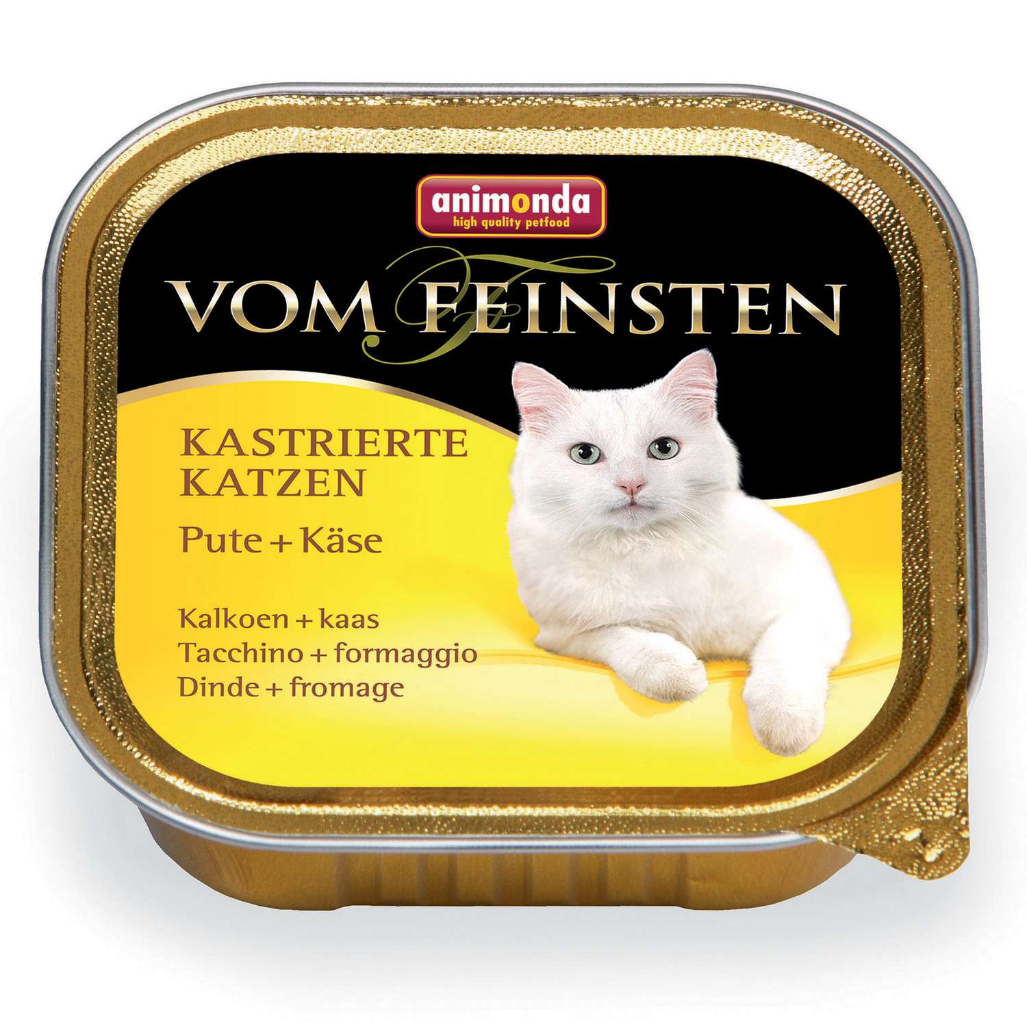 Корм влажный для кошек ANIMONDA 100г для кастрированных Vom Feinsten с индейкой и сыром пауч - фото 1