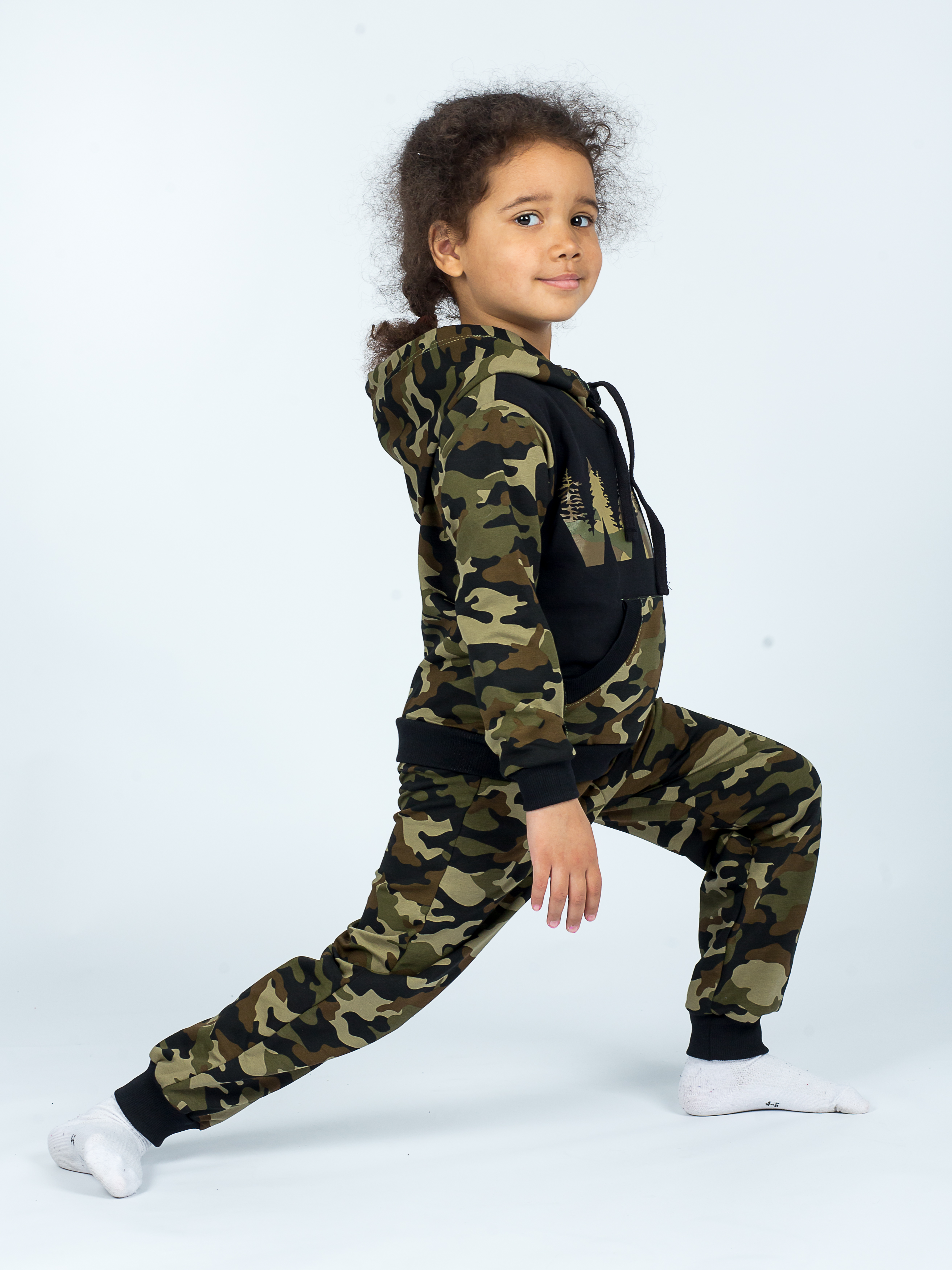 Костюм спортивный KiMMi Baby КБ-1308747 хаки черный лес - фото 23