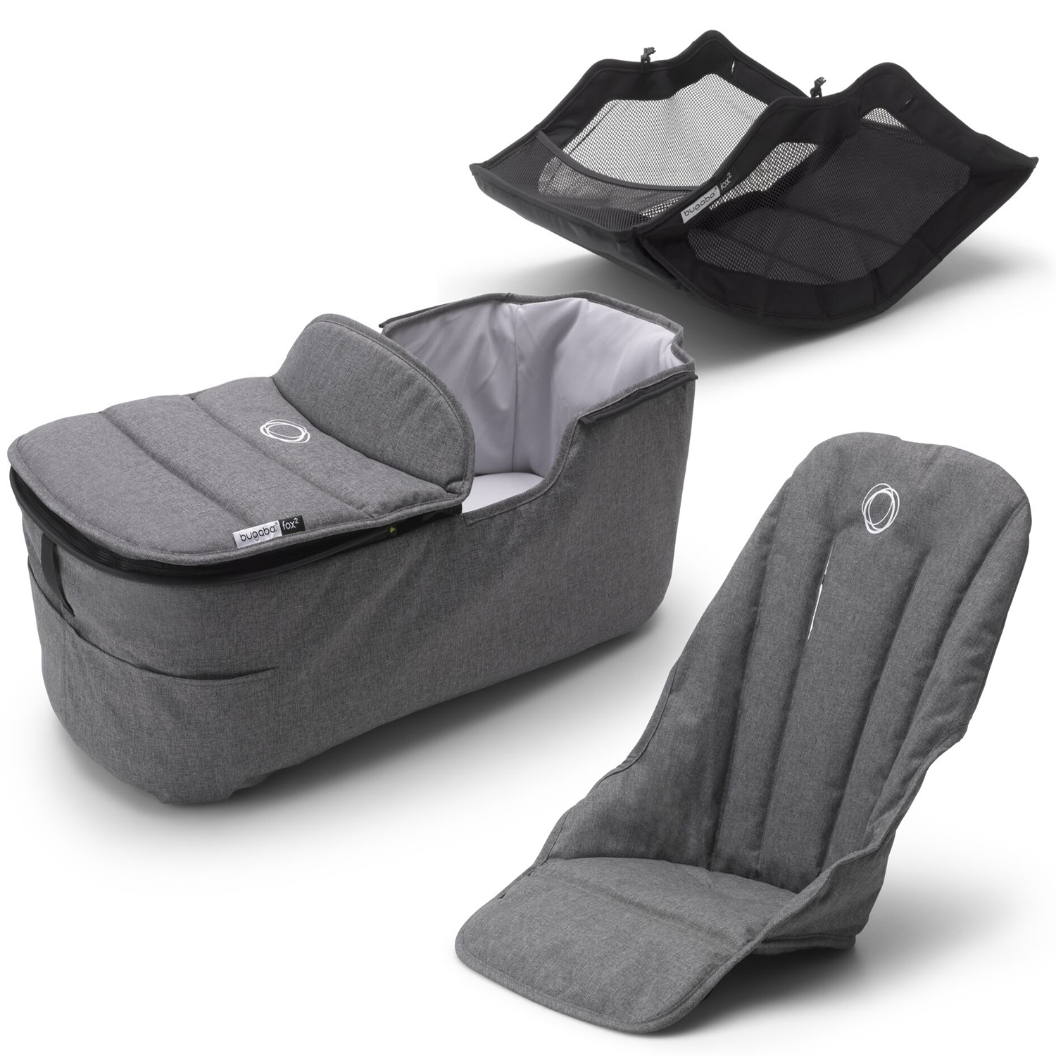 Коляска 2в1 Bugaboo Fox2 Complete Black Grey Melange-Grey Melange - фото 12