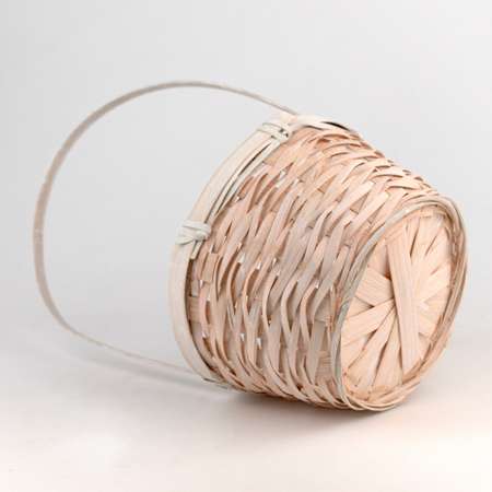Корзина плетеная Азалия Декор из бамбука D17x11хH33см цвет персиковый