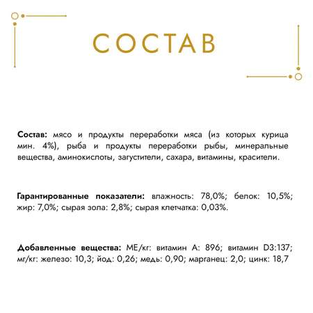 Корм влажный для кошек Гурмэ 85г Нежная начинка с курицей консервированный