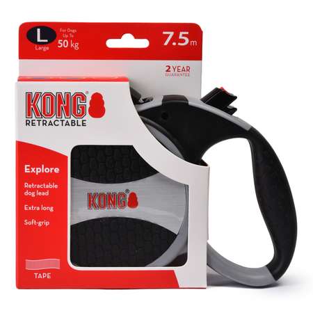 Рулетка KONG Explore серая лента 7.5м до 50кг