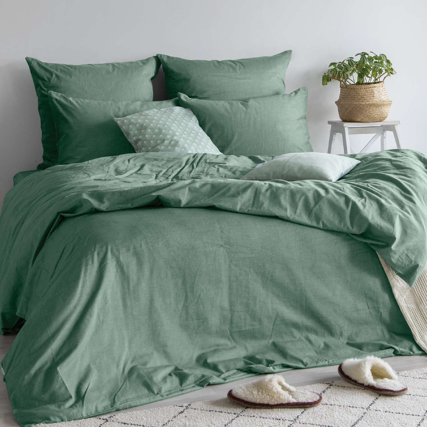 Комплект постельного белья Absolut 2СП Emerald наволочки 70х70см меланж - фото 2