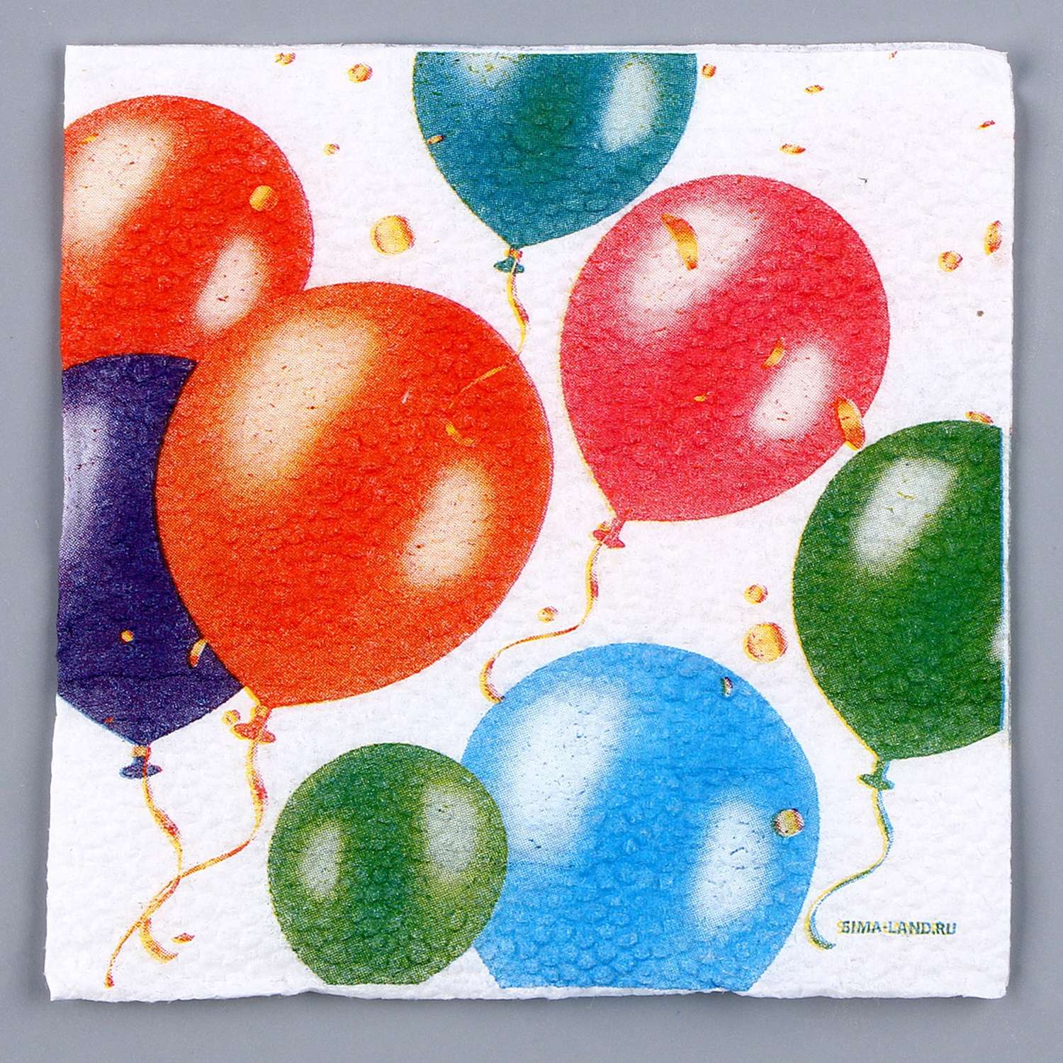 Салфетки Страна карнавалия бумажные однослойные «Воздушные шары» 24 × 24 см в наборе 20 шт. - фото 4
