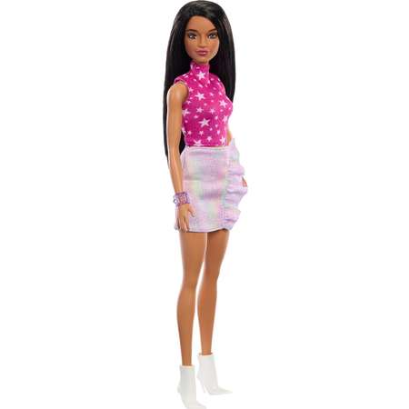 Кукла Barbie Fashionista Doll Розовый и металлик HRH13