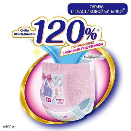 Подгузники-трусики Oyasumiman Girl ночные L 9-14кг 30шт Oyasumiman