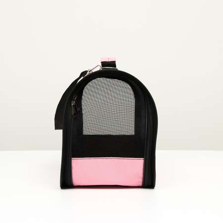 Сумка-переноска Пижон каркасная «Воздушный поцелуй» размер S 375х17х22 см розовая