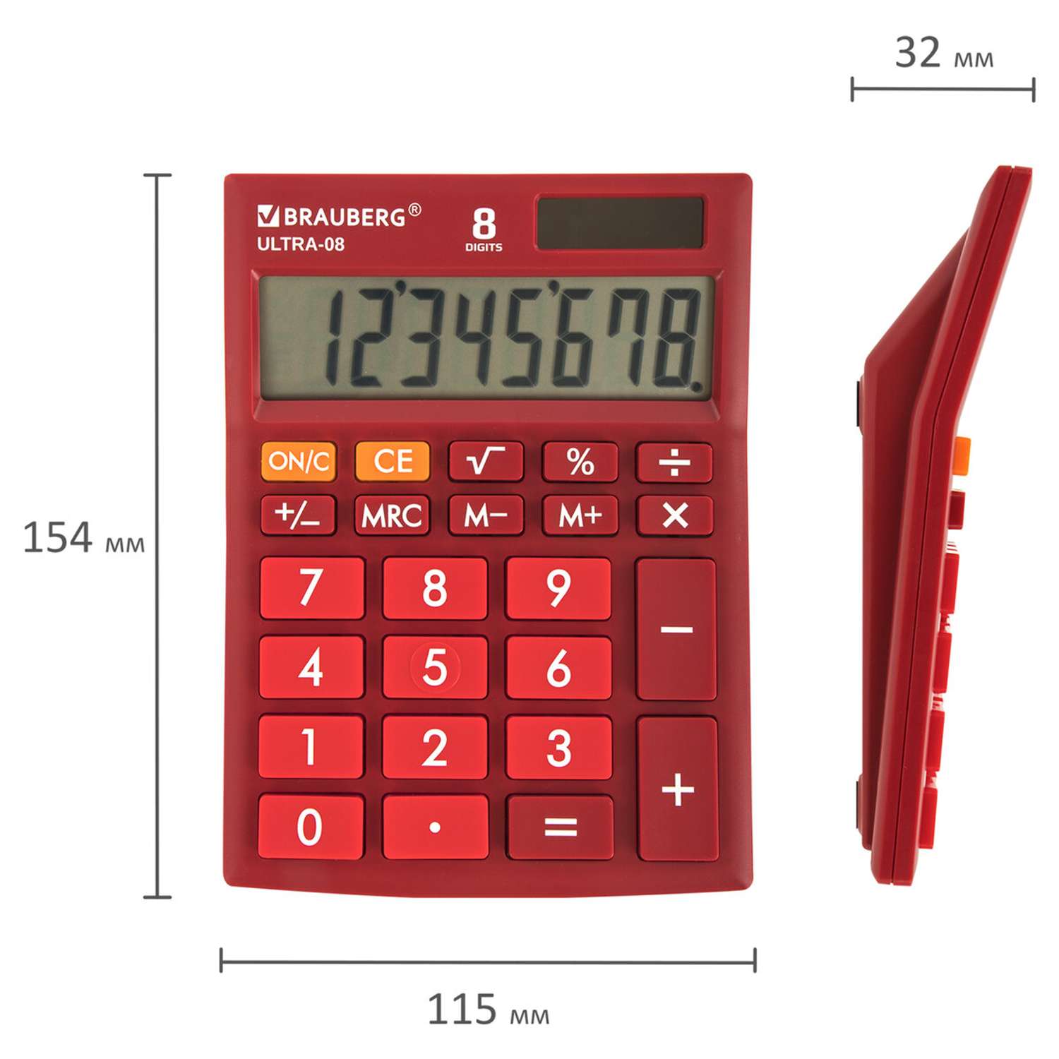 Калькулятор настольный Brauberg электронный 8 разрядов - фото 7