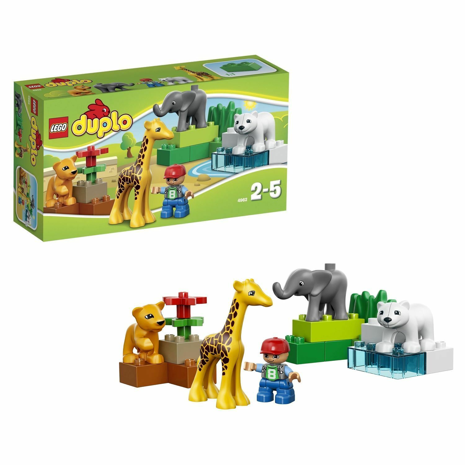 Конструктор LEGO DUPLO Town Зоопарк для малышей (4962) купить по цене 799 ₽  в интернет-магазине Детский мир