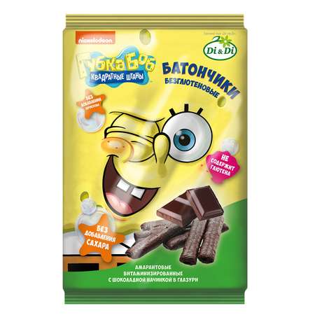 Батончики Sponge Bob амарантовые с шоколадной начинкой глазированные 110г