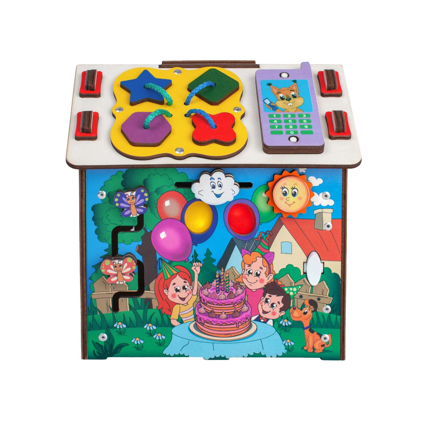 Бизиборд Iwoodplay Домик Happy Birthday - фото 5